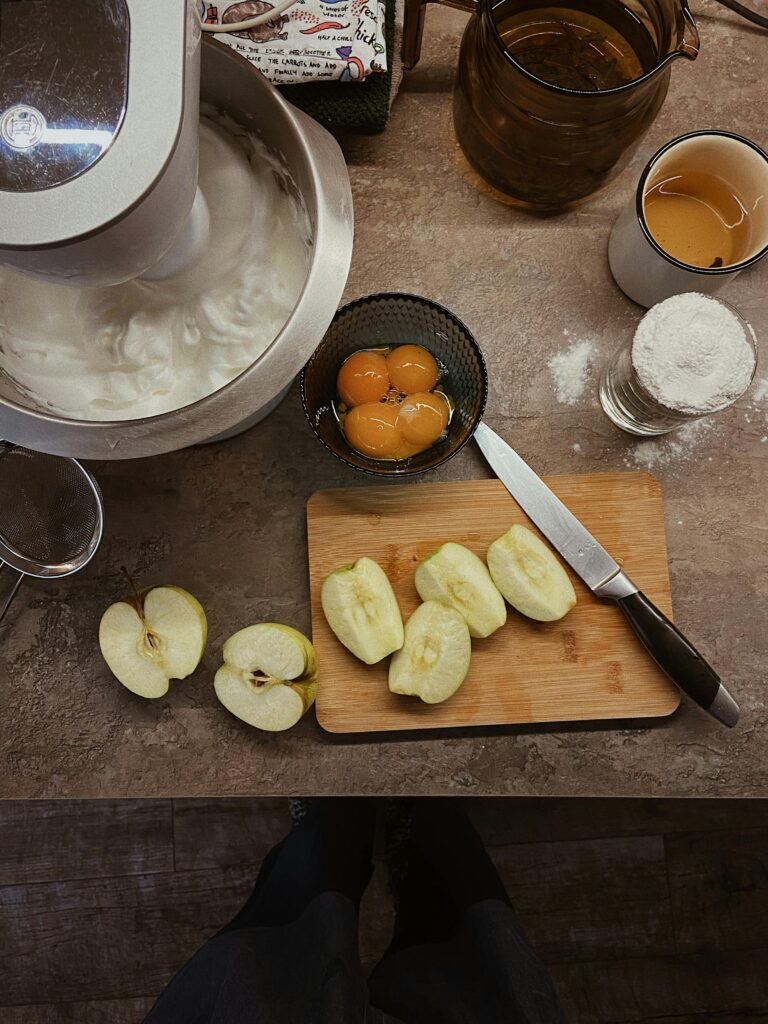 Preparation For Apple Topping